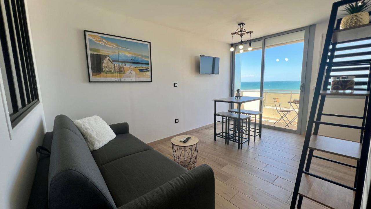 Appartement Cosy, Vue Mer Avec Parking Privatif Canet-en-Roussillon Bagian luar foto
