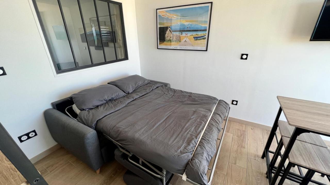 Appartement Cosy, Vue Mer Avec Parking Privatif Canet-en-Roussillon Bagian luar foto